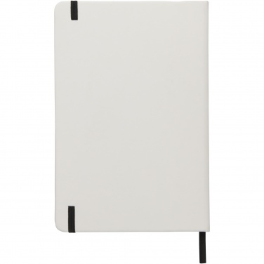 Logo trade promotional product photo of: Spectrum A5 white notebook with coloured strap