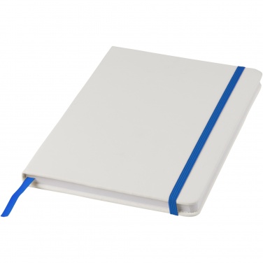 Logotrade promotional gift picture of: Spectrum A5 white notebook with coloured strap