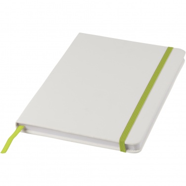 Logotrade promotional products photo of: Spectrum A5 white notebook with coloured strap