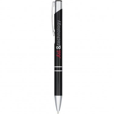 Logo trade promotional merchandise image of: Moneta anodized aluminium click ballpoint pen