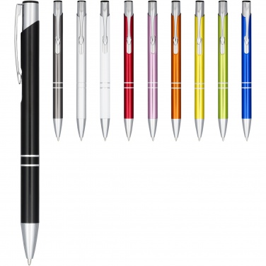 Logo trade advertising products picture of: Moneta anodized aluminium click ballpoint pen