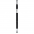 Moneta anodized aluminium click ballpoint pen, Solid black