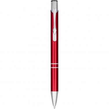 Logo trade promotional merchandise image of: Moneta anodized aluminium click ballpoint pen