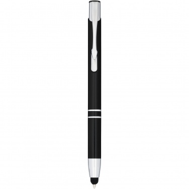 Logo trade promotional giveaways picture of: Moneta anodized aluminium click stylus ballpoint pen