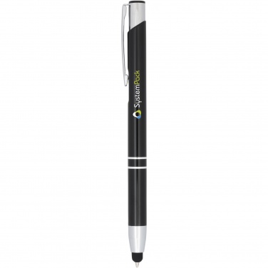 Logo trade promotional products image of: Moneta anodized aluminium click stylus ballpoint pen