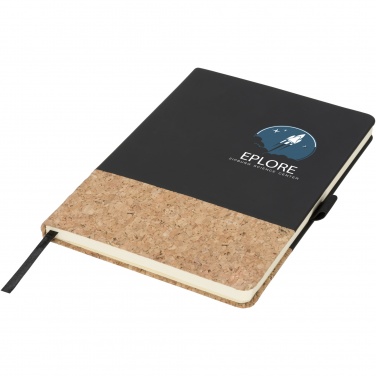 Logo trade promotional giveaways picture of: Evora A5 cork thermo PU notebook