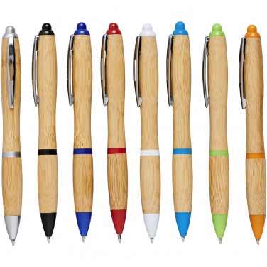 Logo trade advertising products image of: Nash bamboo ballpoint pen