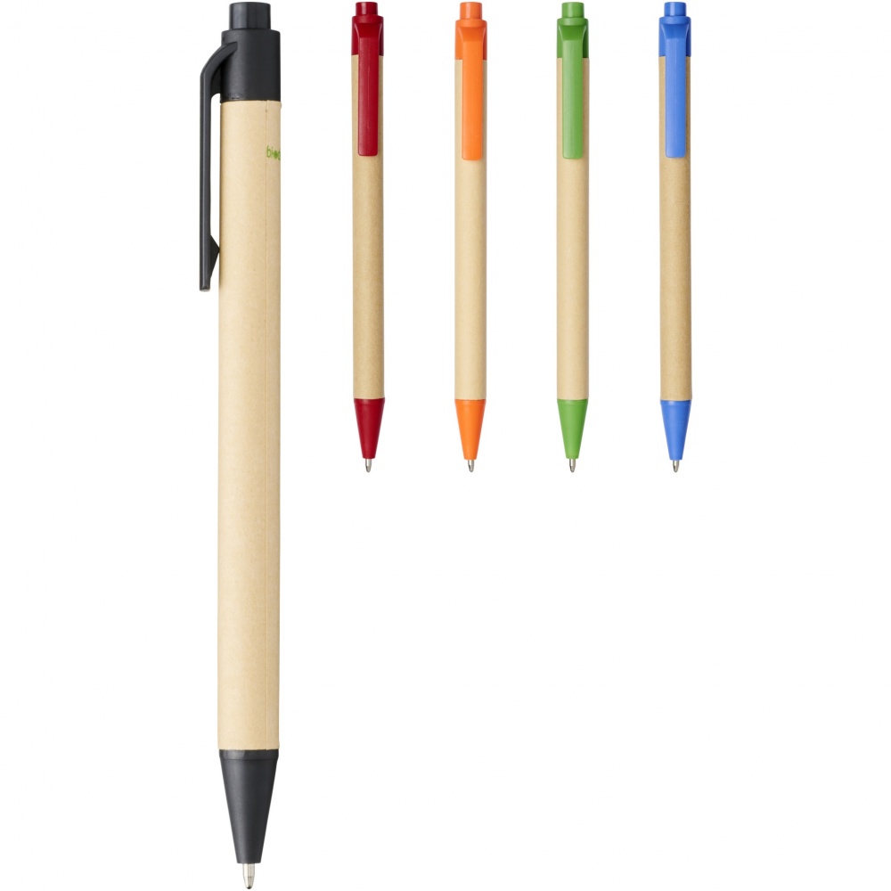 Logo trade promotional giveaways picture of: Berk recycled carton and corn plastic ballpoint pen