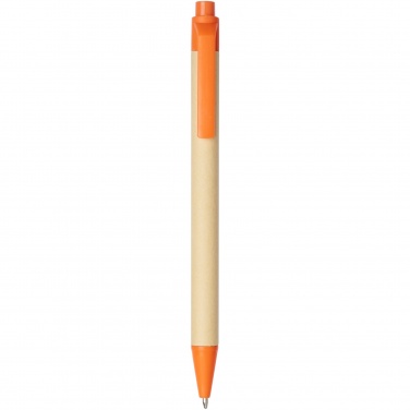 Logotrade promotional merchandise picture of: Berk recycled carton and corn plastic ballpoint pen