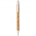 Midar cork and wheat straw ballpoint pen, Natural / Cream