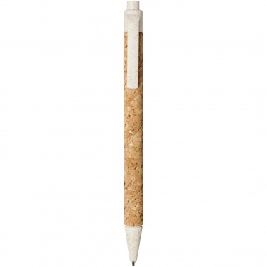 Logotrade promotional items photo of: Midar cork and wheat straw ballpoint pen