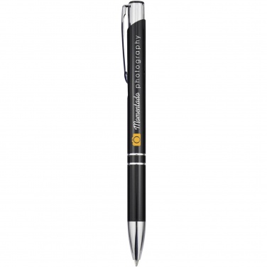 Logo trade promotional products picture of: Moneta aluminium click ballpoint pen (black ink)