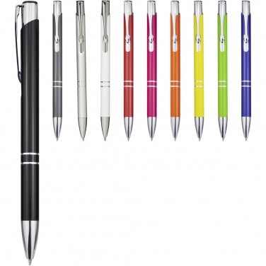 Logo trade corporate gift photo of: Moneta aluminium click ballpoint pen