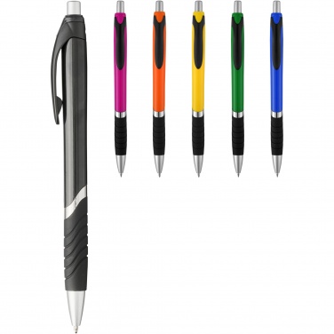 Logo trade advertising product photo of: Turbo ballpoint pen with rubber grip