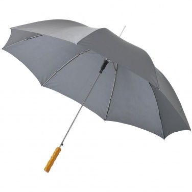 Logo trade promotional merchandise image of: Lisa 23" auto open umbrella with wooden handle