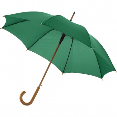 Logo trade business gift photo of: Kyle 23" auto open umbrella wooden shaft and handle