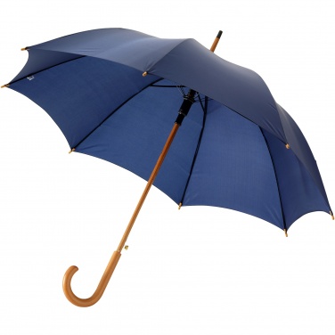 Logo trade promotional gifts image of: Kyle 23" auto open umbrella wooden shaft and handle