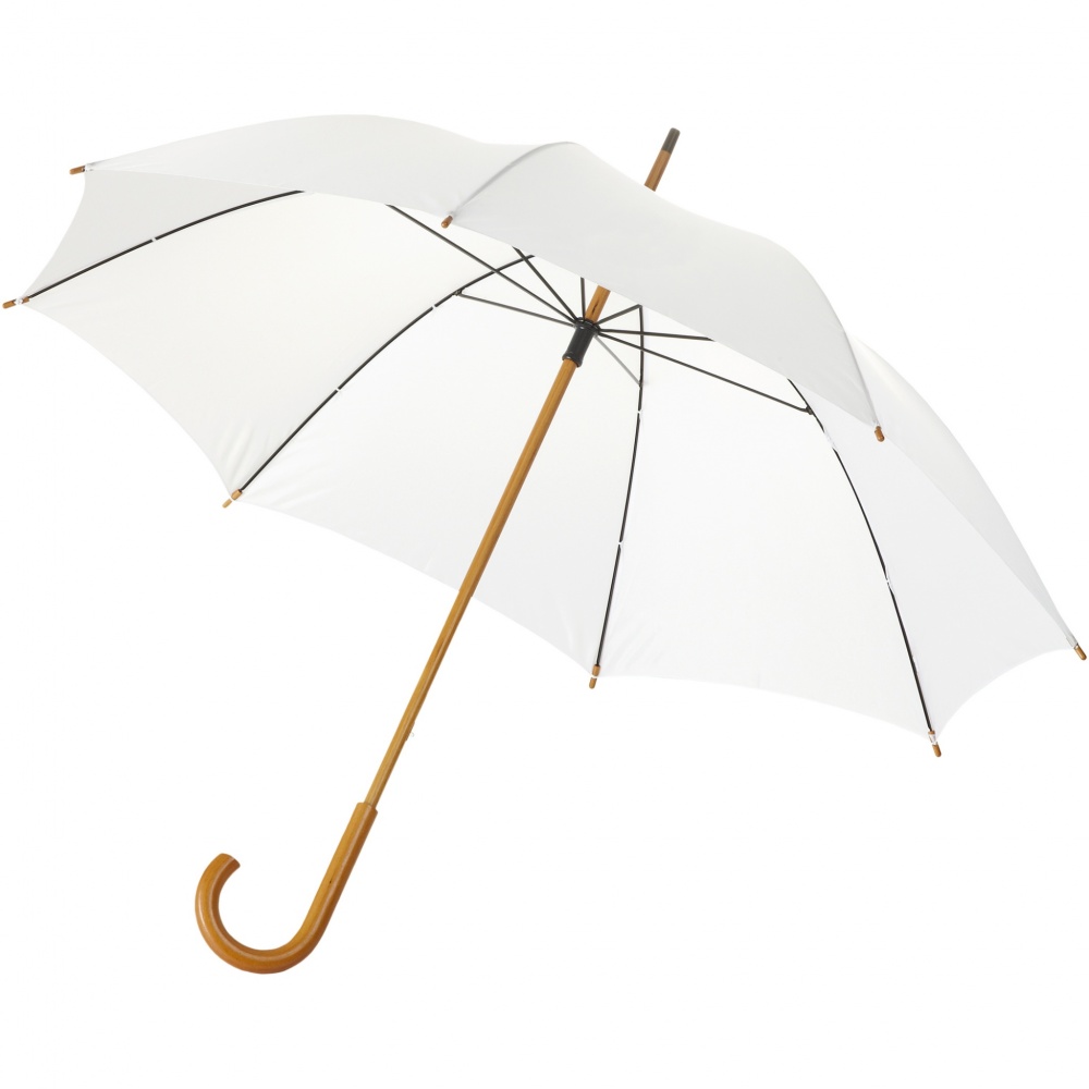 Logo trade promotional items image of: Jova 23" umbrella with wooden shaft and handle