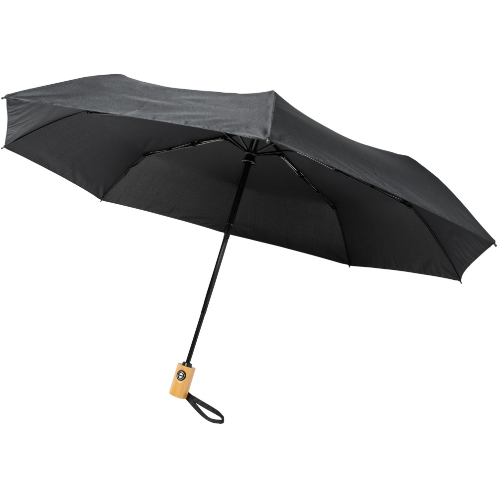 Logo trade corporate gift photo of: Bo 21" foldable auto open/close recycled PET umbrella