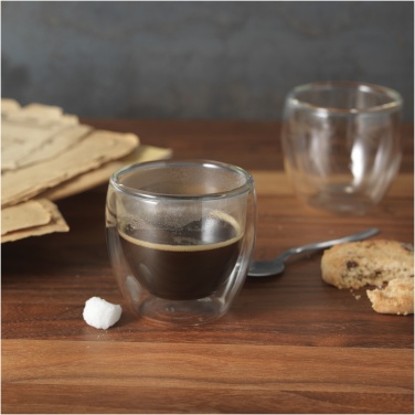 Logo trade promotional gifts image of: Boda 2-piece glass espresso cup set