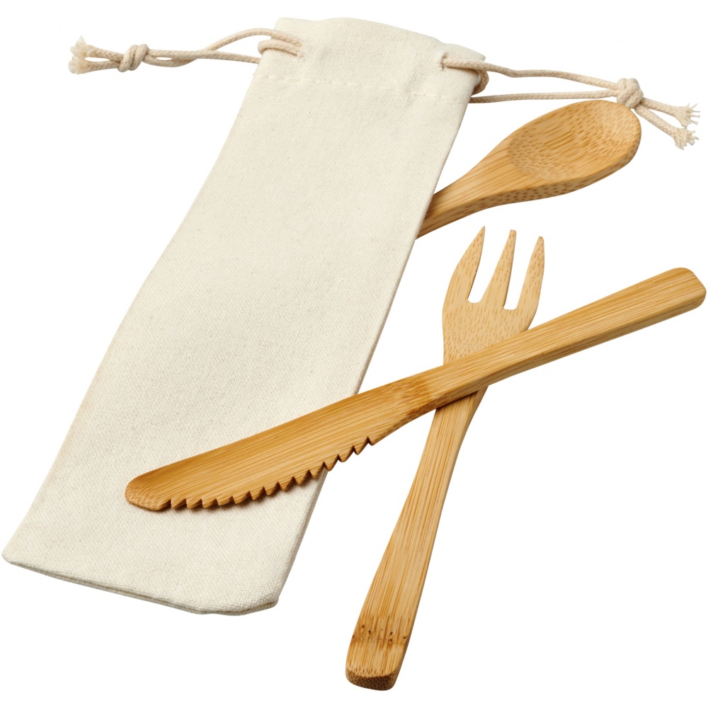 Logotrade advertising product image of: Celuk bamboo cutlery set