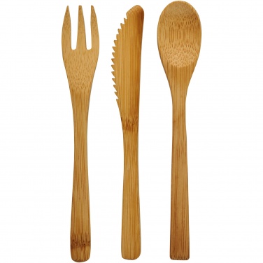 Logo trade promotional item photo of: Celuk bamboo cutlery set