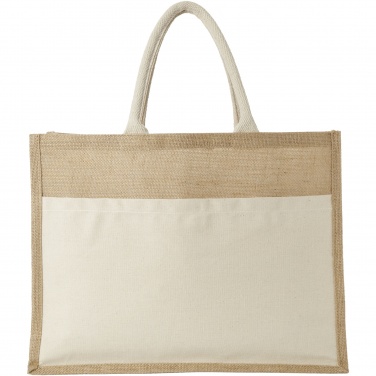 Logotrade promotional giveaway picture of: Mumbay cotton pocket jute tote bag 18L