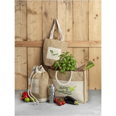 Logo trade business gift photo of: Mumbay cotton pocket jute tote bag 18L