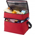 Oslo 2-zippered compartments cooler bag 13L, Red