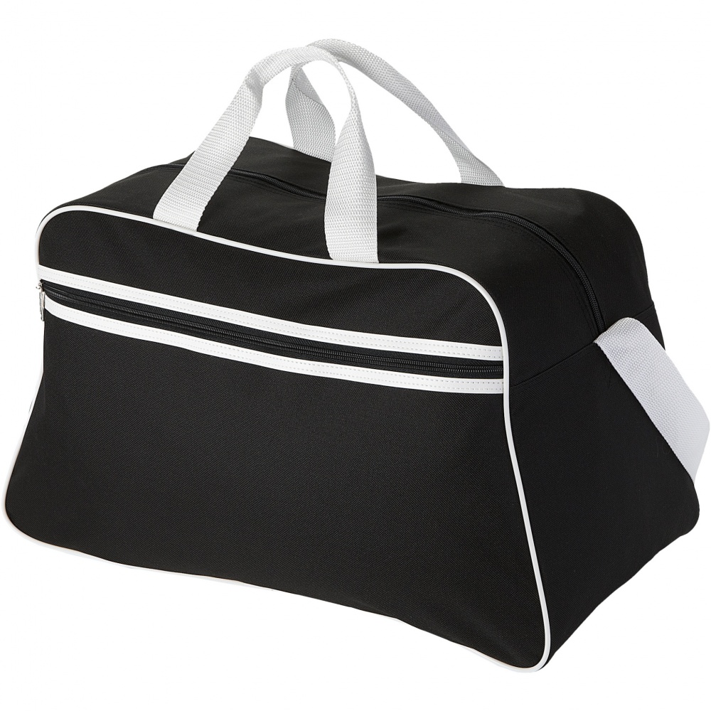 Logotrade business gift image of: San Jose 2-stripe sports duffel bag 30L