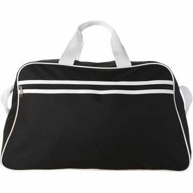 Logo trade promotional giveaways image of: San Jose 2-stripe sports duffel bag 30L