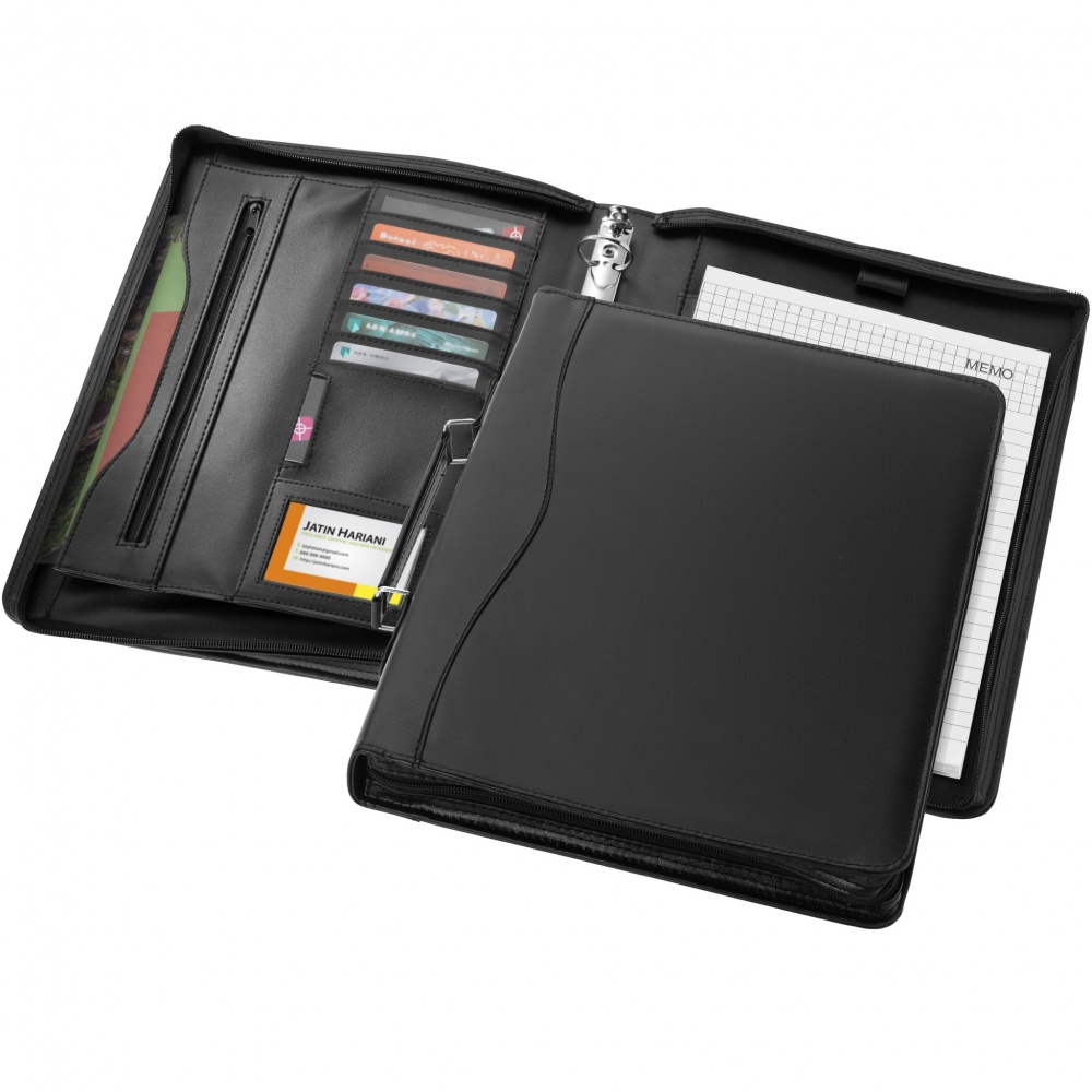 Logo trade corporate gifts image of: Ebony A4 briefcase portfolio