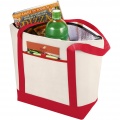 Lighthouse non-woven cooler tote 21L, Natural / Red