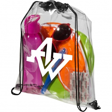 Logo trade promotional merchandise photo of: Lancaster transparent drawstring bag 5L