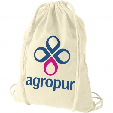 Logo trade promotional product photo of: Oregon 100 g/m² cotton drawstring bag 5L