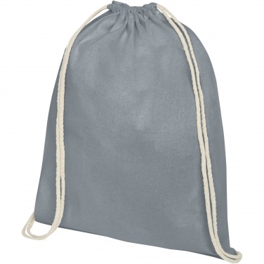 Logo trade promotional merchandise image of: Oregon 100 g/m² cotton drawstring bag 5L