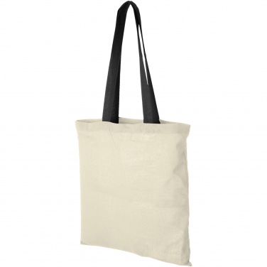 Logo trade promotional products image of: Nevada 100 g/m² cotton tote bag coloured handles 7L