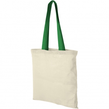 Logotrade promotional products photo of: Nevada 100 g/m² cotton tote bag coloured handles 7L