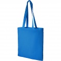 Madras 140 g/m² cotton tote bag 7L, Process blue