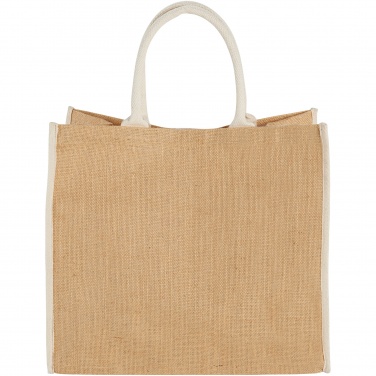 Logo trade advertising product photo of: Harry coloured edge jute tote bag 25L