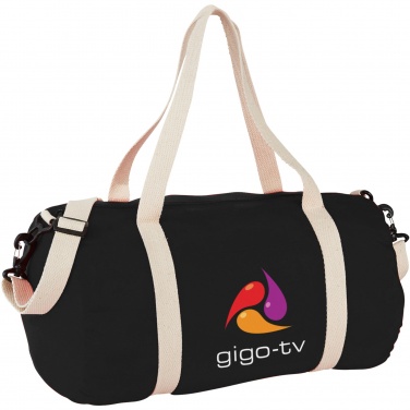 Logo trade promotional gift photo of: Cochichuate cotton barrel duffel bag 25L