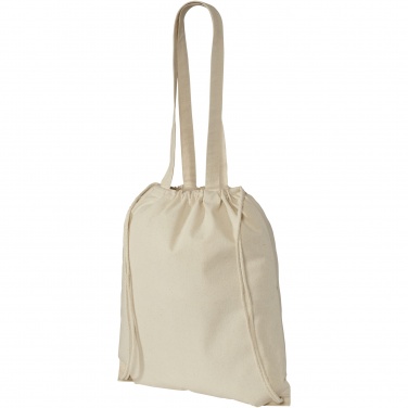 Logo trade promotional merchandise image of: Eliza 240 g/m² cotton drawstring bag 6L