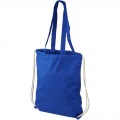 Eliza 240 g/m² cotton drawstring bag 6L, Royal blue