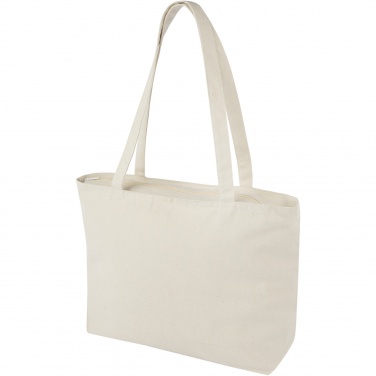 Logotrade promotional items photo of: Ningbo 320 g/m² zippered cotton tote bag 15L