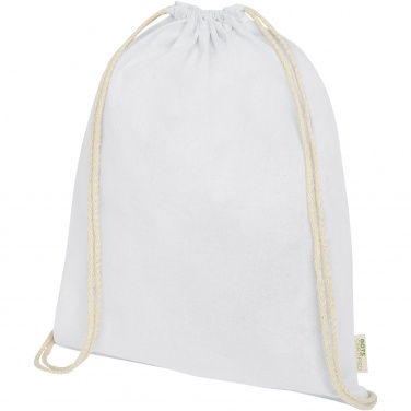 Logotrade promotional product picture of: Orissa 100 g/m² organic cotton drawstring bag 5L