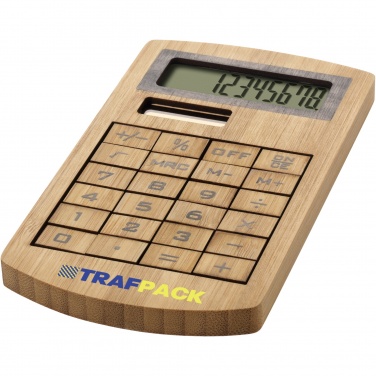 Logo trade advertising product photo of: Eugene calculator made of bamboo