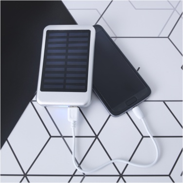 Logo trade promotional gifts image of: Bask 4000 mAh solar power bank