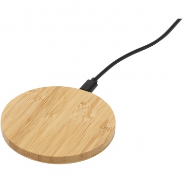 Logo trade promotional products image of: Essence 5W bamboo wireless charging pad