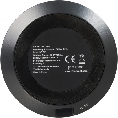 Logo trade promotional merchandise photo of: Fiber 3W wireless charging Bluetooth® speaker