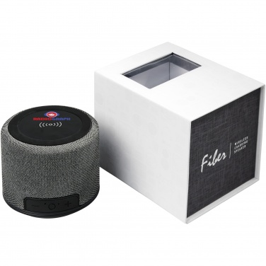 Logo trade business gift photo of: Fiber 3W wireless charging Bluetooth® speaker